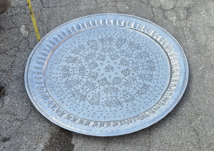 mesa bandeja arabe madera laton 66xo100 10u